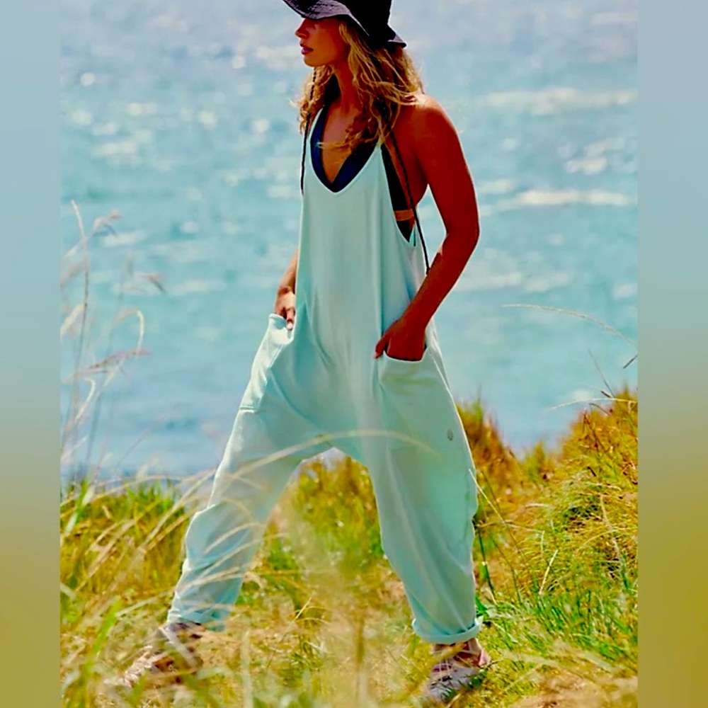 Free People | Hot Shot Onesie Aqua
